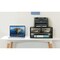 Basicwise Printer Stand Shelf Wood Office Desktop Compartment Organizer, Black QI003731.BK - alternate 4